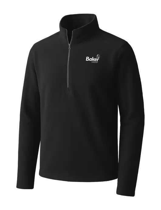 Black Microfleece 1/2 Zip Pullover w/Baker Group Logo