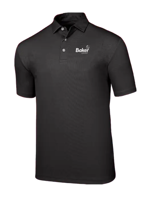 Callaway Birdseye Black Polo w/Baker Group Logo