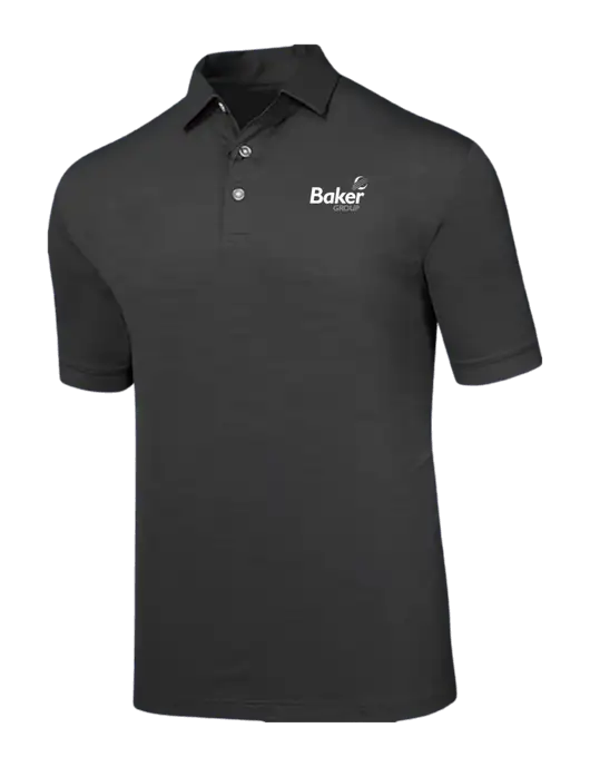 Callaway Black Fashion Tonal Polo w/Baker Group Logo