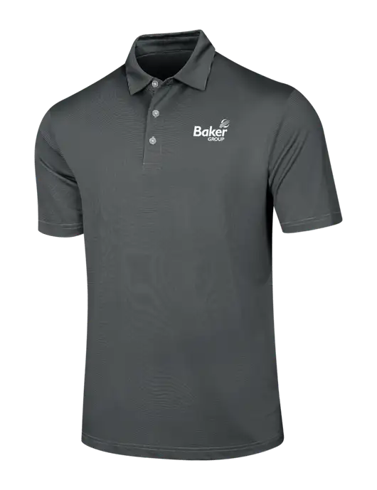 Callaway Black Fine Line Stripe Polo w/Baker Group Logo