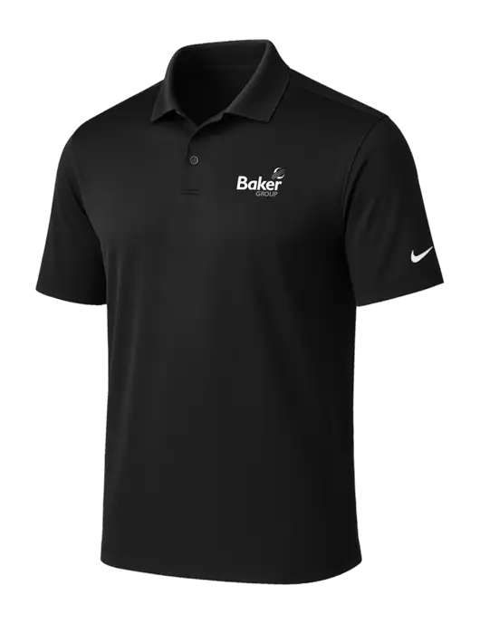 NIKE Black Victory Solid Polo w/Baker Group Logo