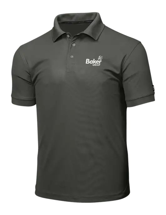 OGIO Medium Grey Caliber 2.0 Polo w/Baker Group Logo