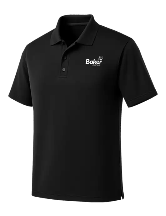 Black Dry Zone UV Micro Mesh Polo w/Baker Group Logo