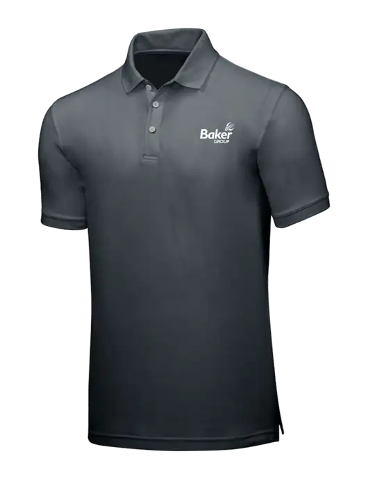 Dark Grey Core Classic Pique w/Baker Group Logo