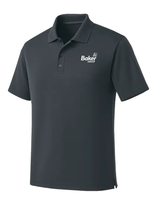 Dark Grey Dry Zone UV Micro Mesh Polo w/Baker Group Logo
