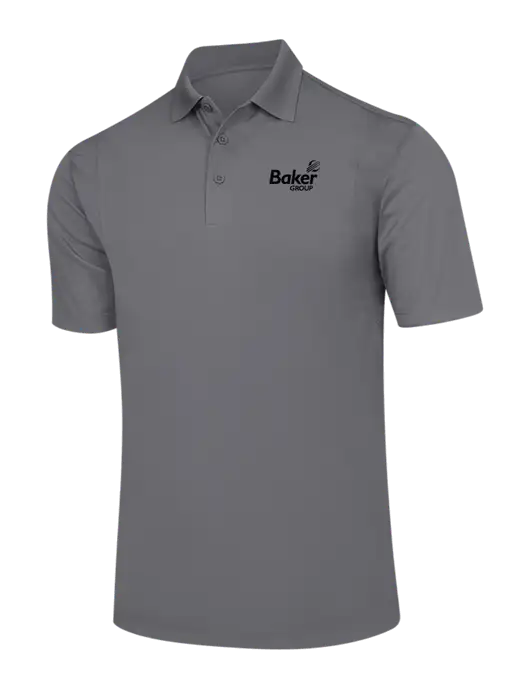 Medium Grey Micropique Sport-Wick Polo w/Baker Group Logo