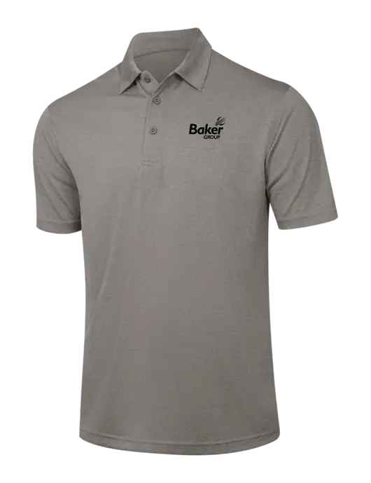Medium Grey Heather Contender Polo w/Baker Group Logo
