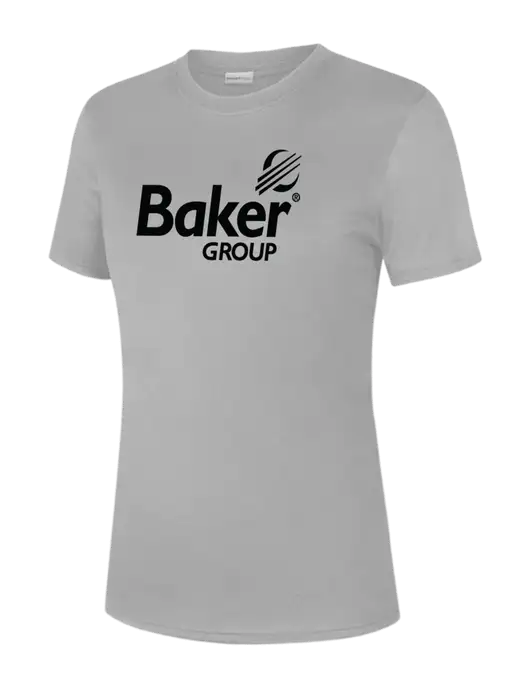  Womens Light Grey PosiCharge Competitor Tee w/Baker Group Logo
