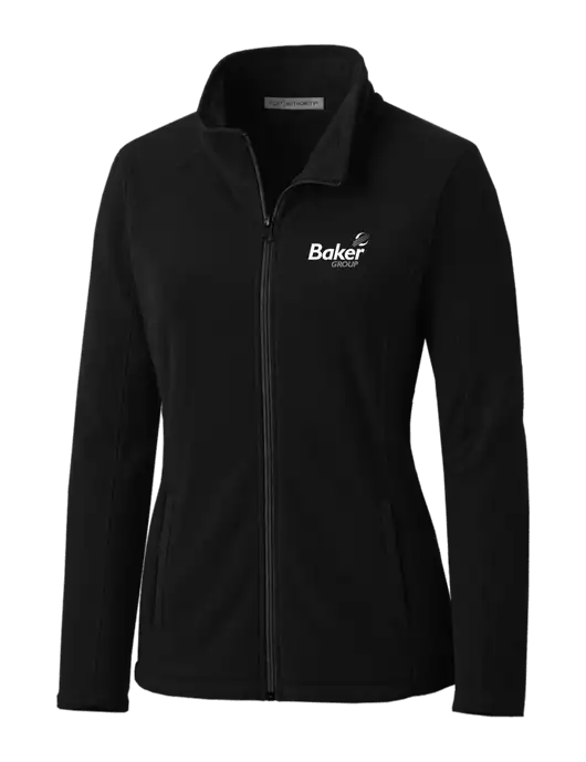 Black Womens Microfleece Jacket w/Baker Group Logo