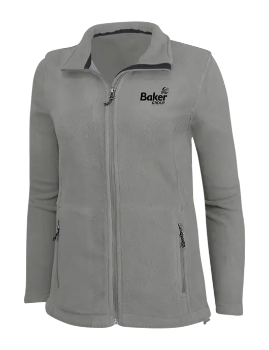 Womens Medium Grey Fleece Jacket w/Baker Group Logo