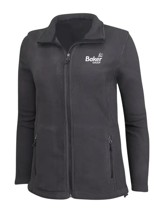 Womens Fleece Dark Grey Jacket w/Baker Group Logo