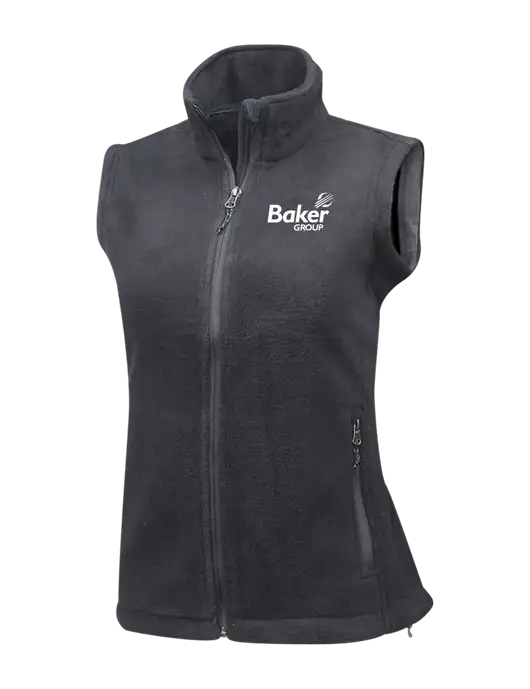 Medium Grey Womens Fleece Vest w/Baker Group Logo