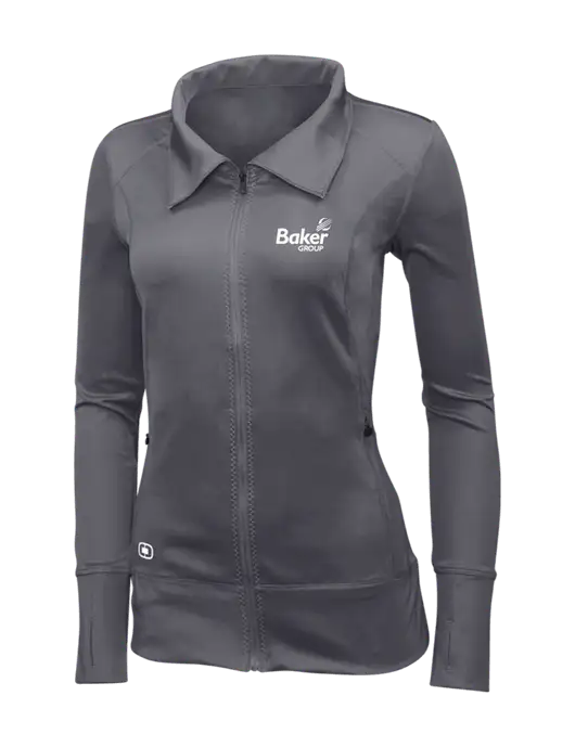OGIO Dark Grey Womens Endurance Fulcrum Full-Zip w/Baker Group Logo