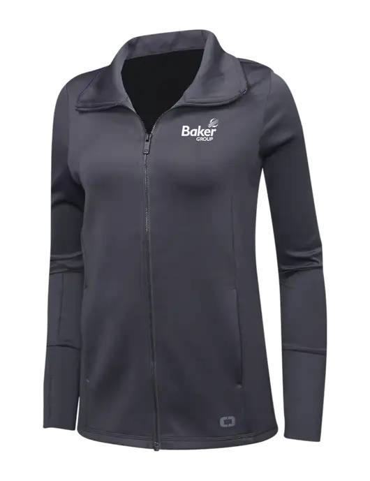 OGIO Dark Grey Womens Endurance Modern Performance Full-Zip w/Baker Group Logo