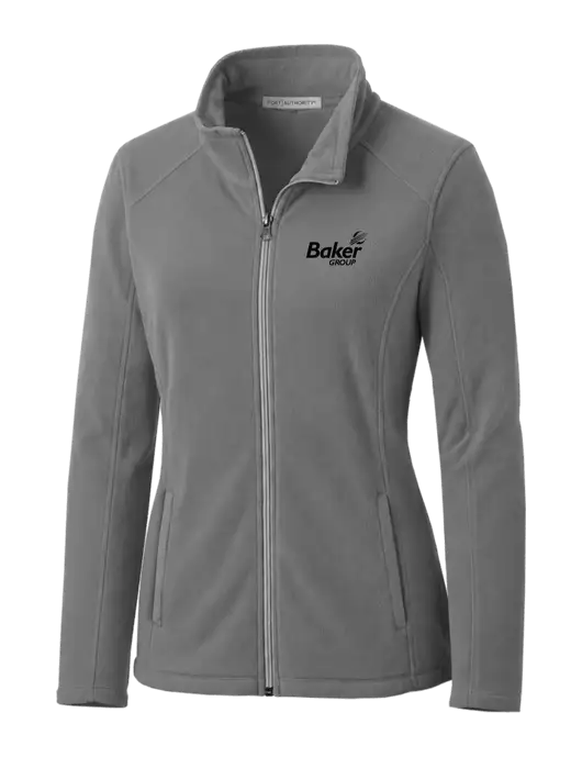 Medium Grey Womens Microfleece Jacket w/Baker Group Logo