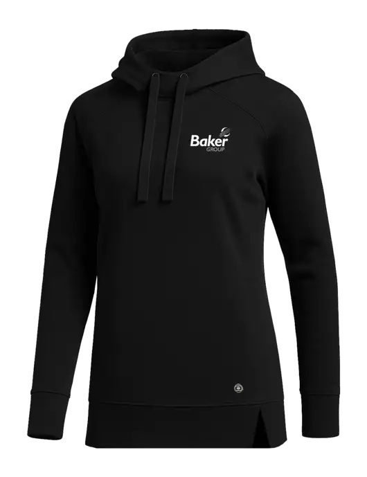 OGIO Black Womens Luuma Pullover Fleece Hoodie w/Baker Group Logo