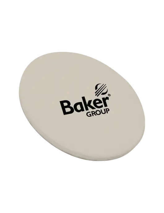 Round Sandstone Coaster w/Baker Group Logo