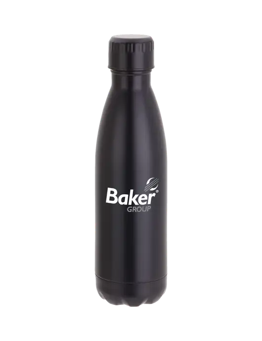 City Go Matte Black 17 oz Insulated Bottle w/Baker Group Logo