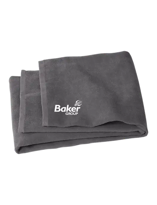 Graphite Beach Towel w/Baker Group Logo