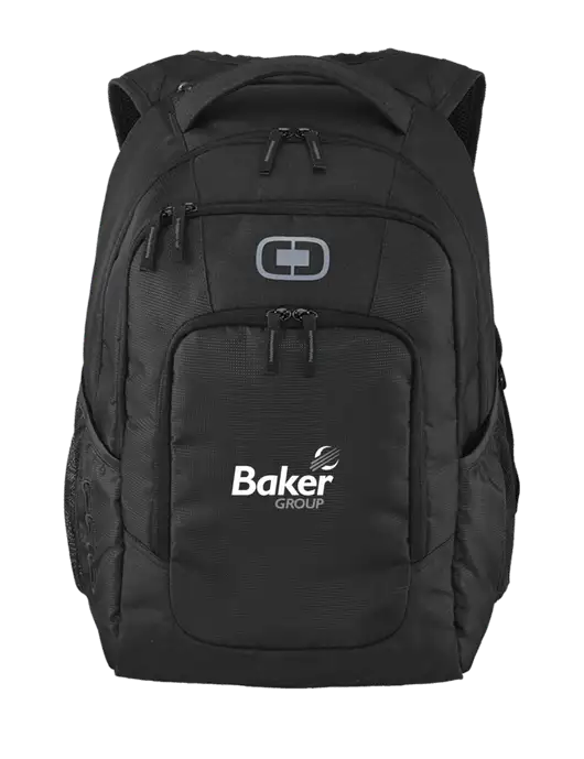 OGIO Black Logan Laptop Backpack
 w/Baker Group Logo