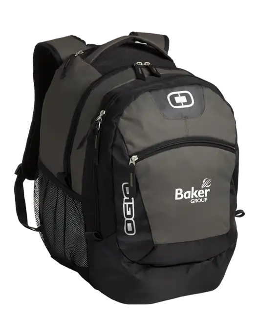 OGIO Grey Rogue Pack
 w/Baker Group Logo